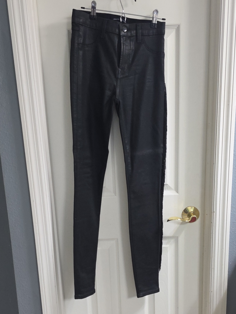 Black Faux Leather Skinny Pants